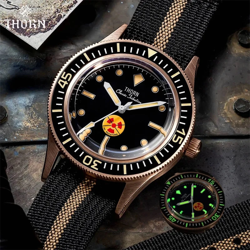 Thorn Retro 50-fathoms Bronze Diver Watch