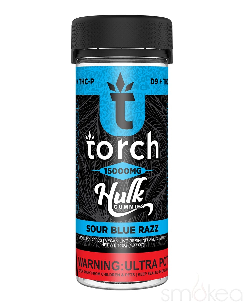 Torch 15000mg Delta 9   THCP Hulk Gummies - Sour Blue Razz