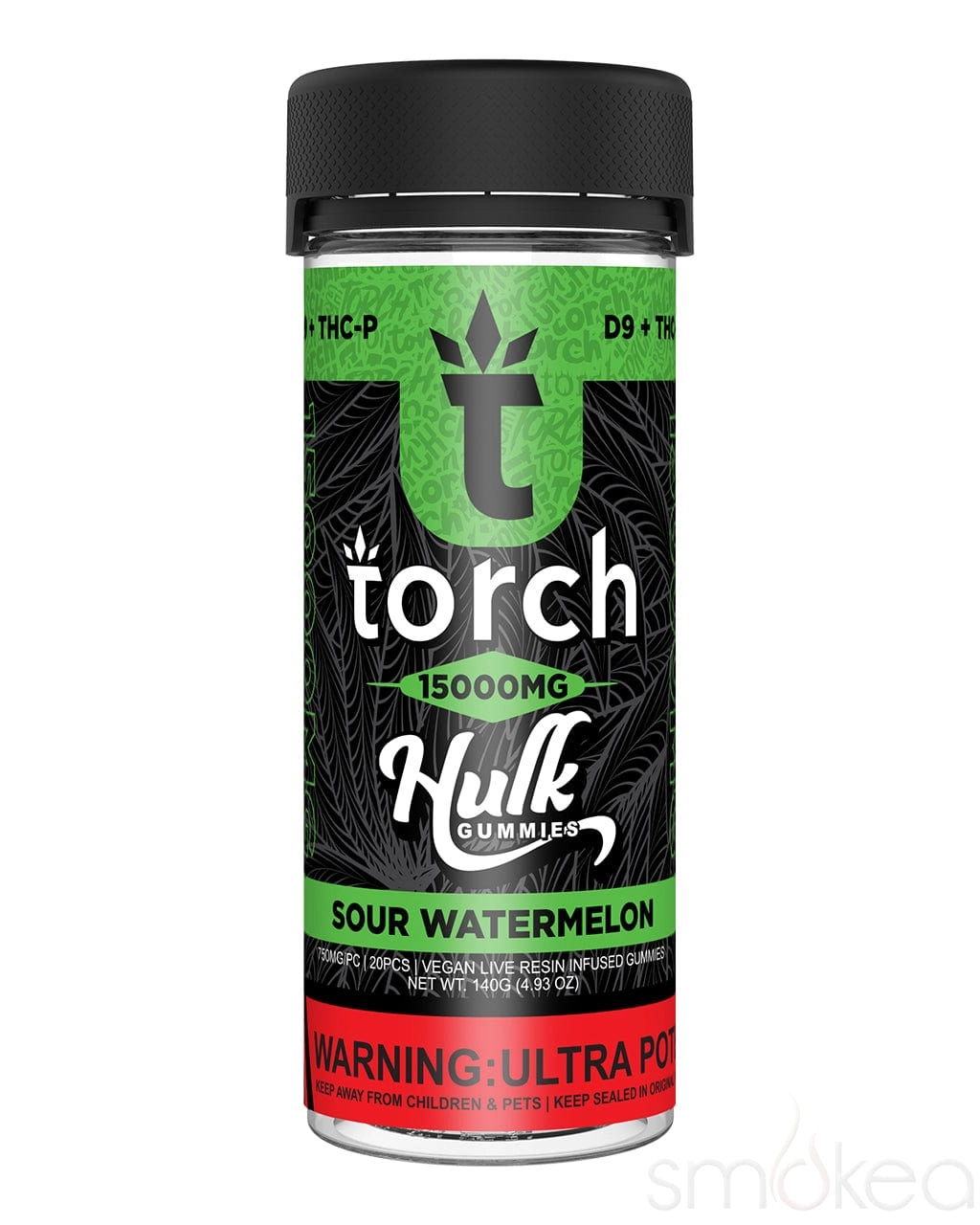 Torch 15000mg Delta 9   THCP Hulk Gummies - Sour Watermelon