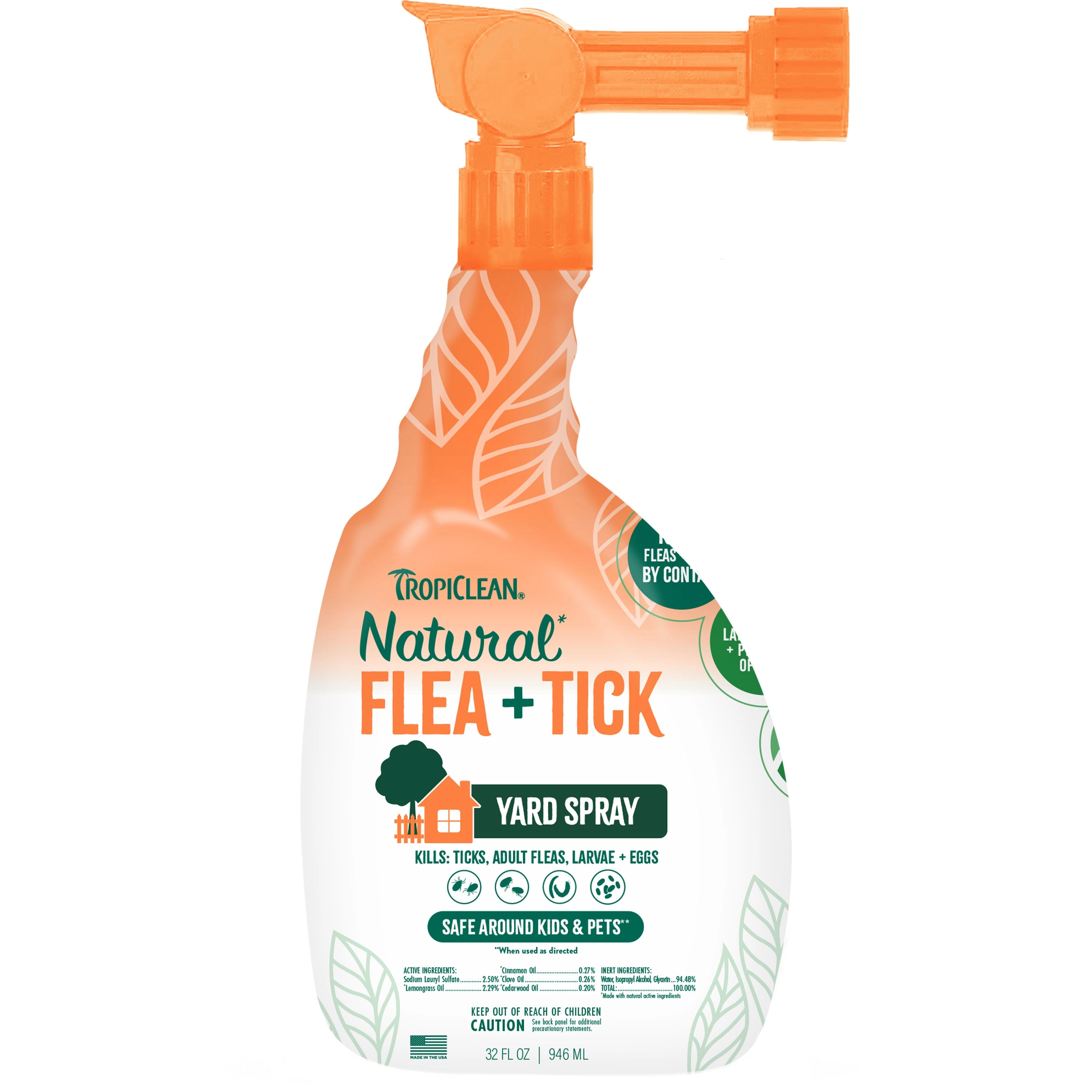TropiClean Natural* Flea & Tick Yard Spray, 32oz