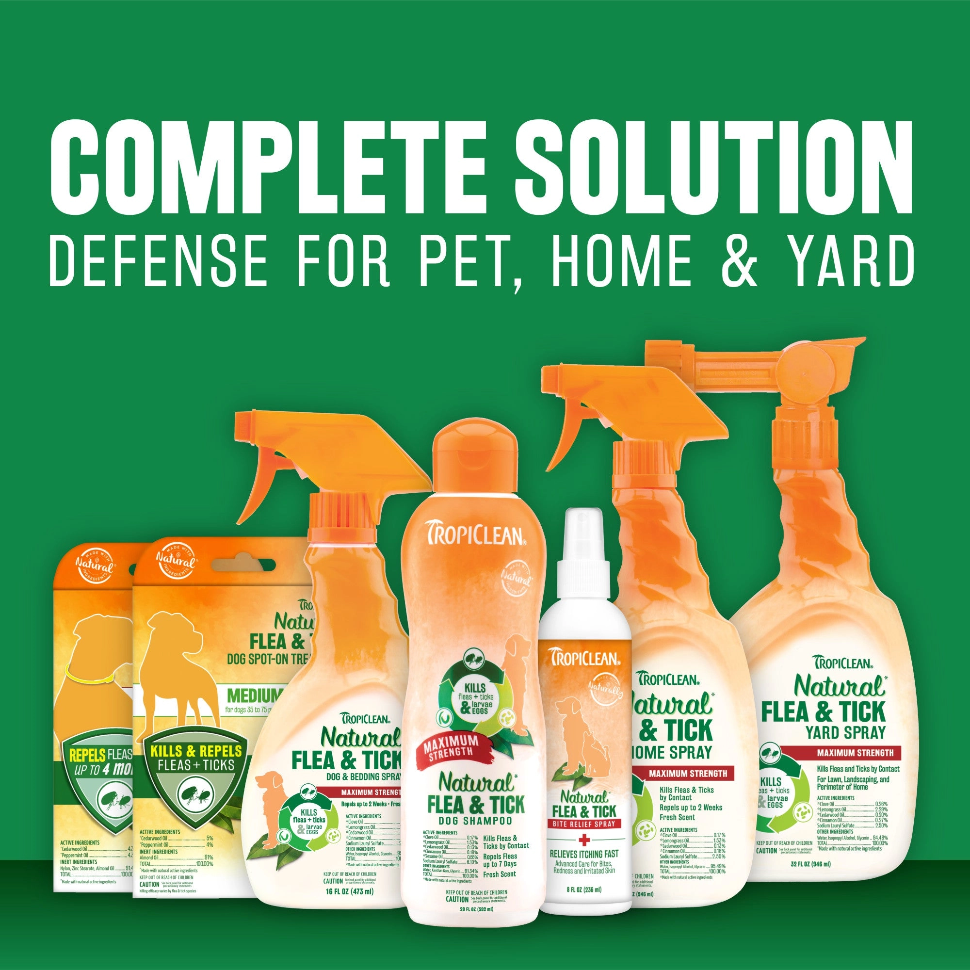 TropiClean Natural* Flea & Tick Yard Spray, 32oz