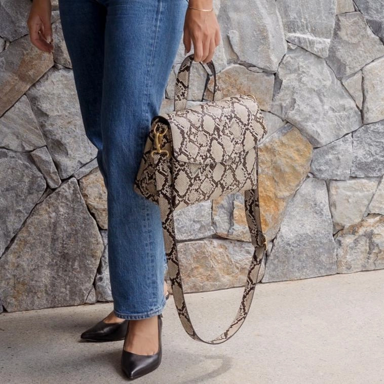 Tryhard Leather Crossbody Bag -- Snake