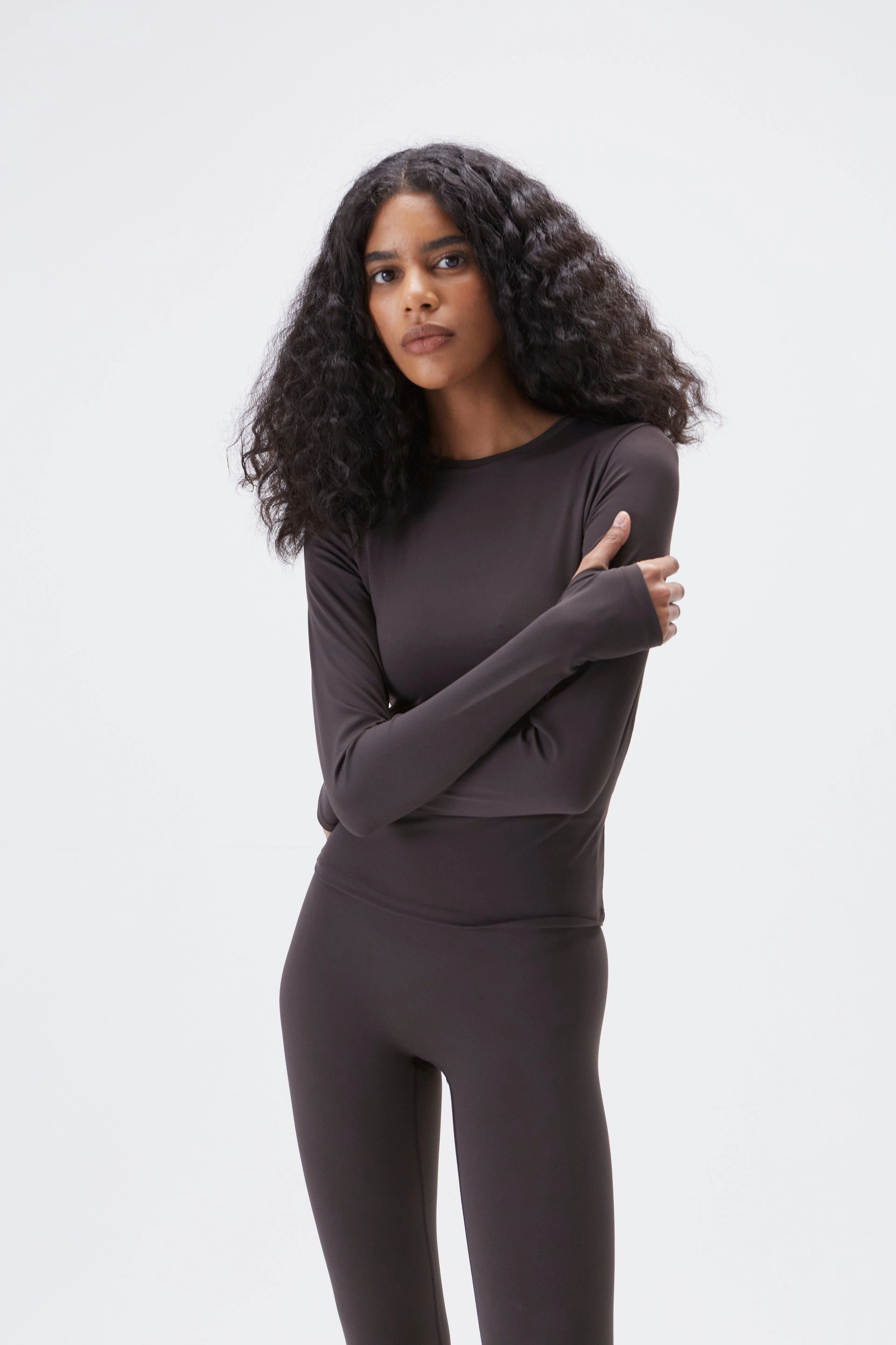 Ultimate Long Sleeve Top - Coffee Bean