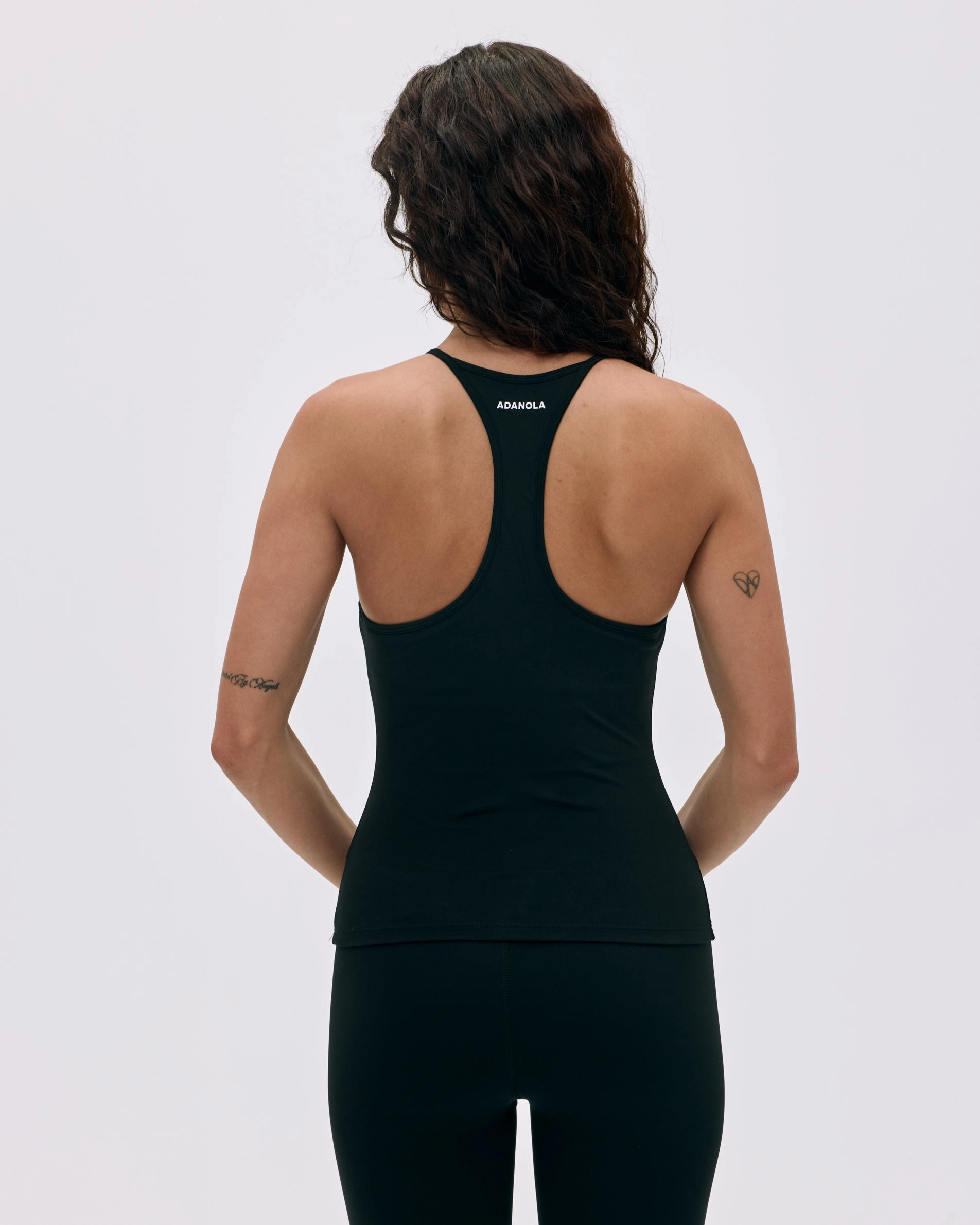 Ultimate Ruched Front Racer Tank - Black