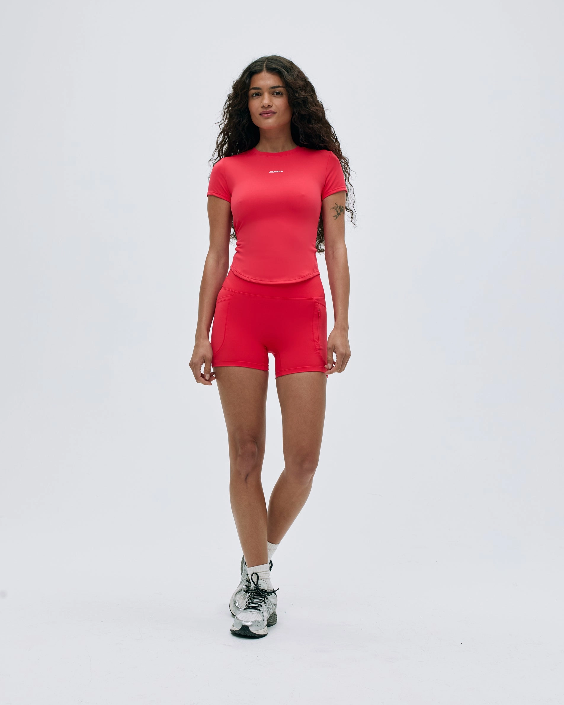 Ultimate Ultra Crop Pocket Shorts - Apple Red