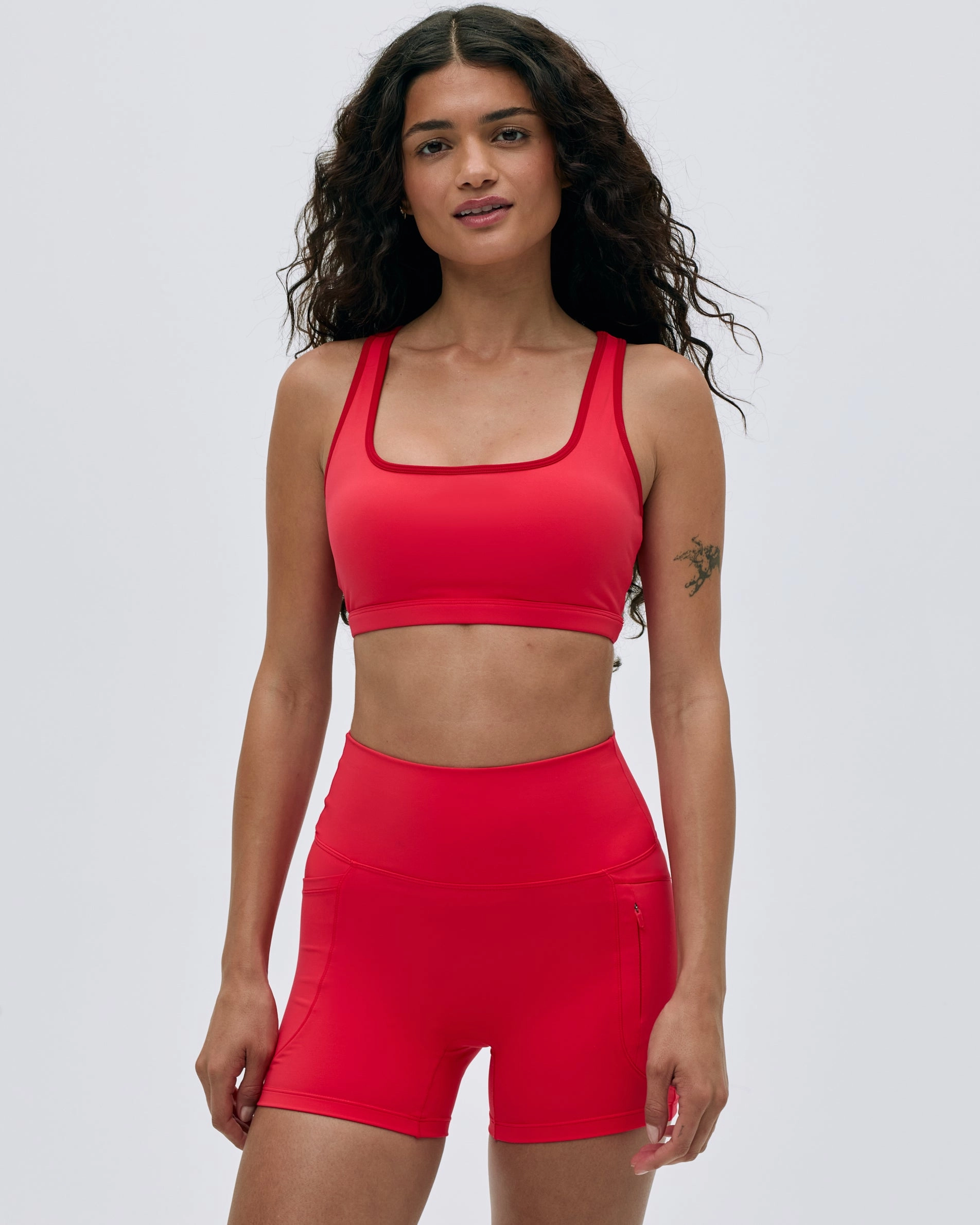 Ultimate Ultra Crop Pocket Shorts - Apple Red