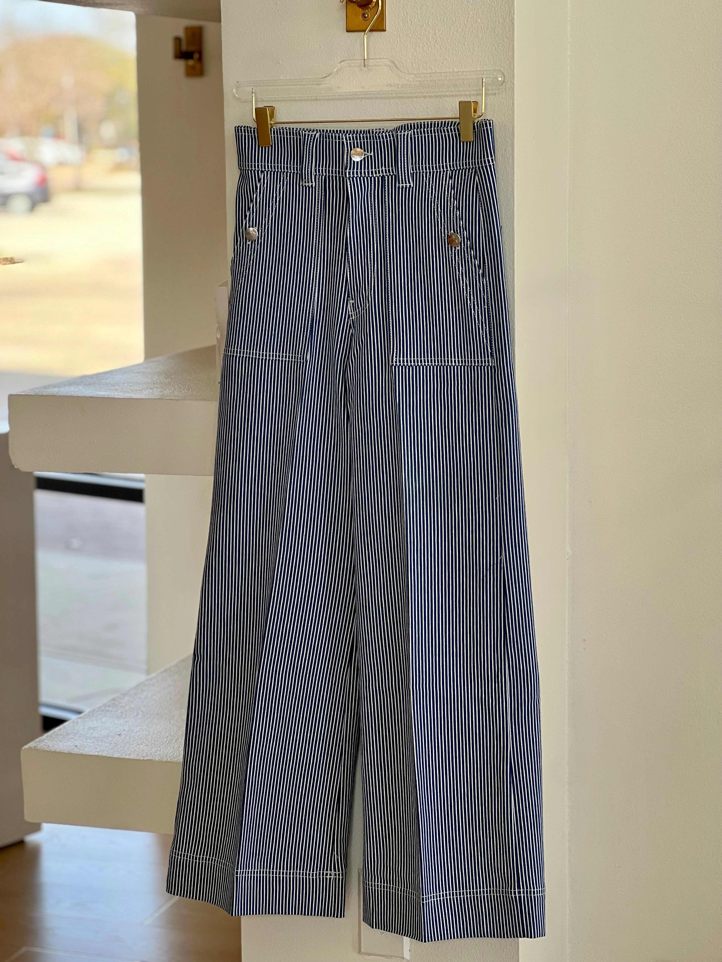 Vi32118 Striped Denim Pants
