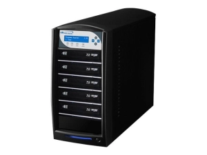 Vinpower SharkBlu BLU-RAY CD DVD Duplicator - 5 Target - Disk duplicator - slots: 5 - BD-RE x 5 - external - black SHARKBLU-S5T-BK