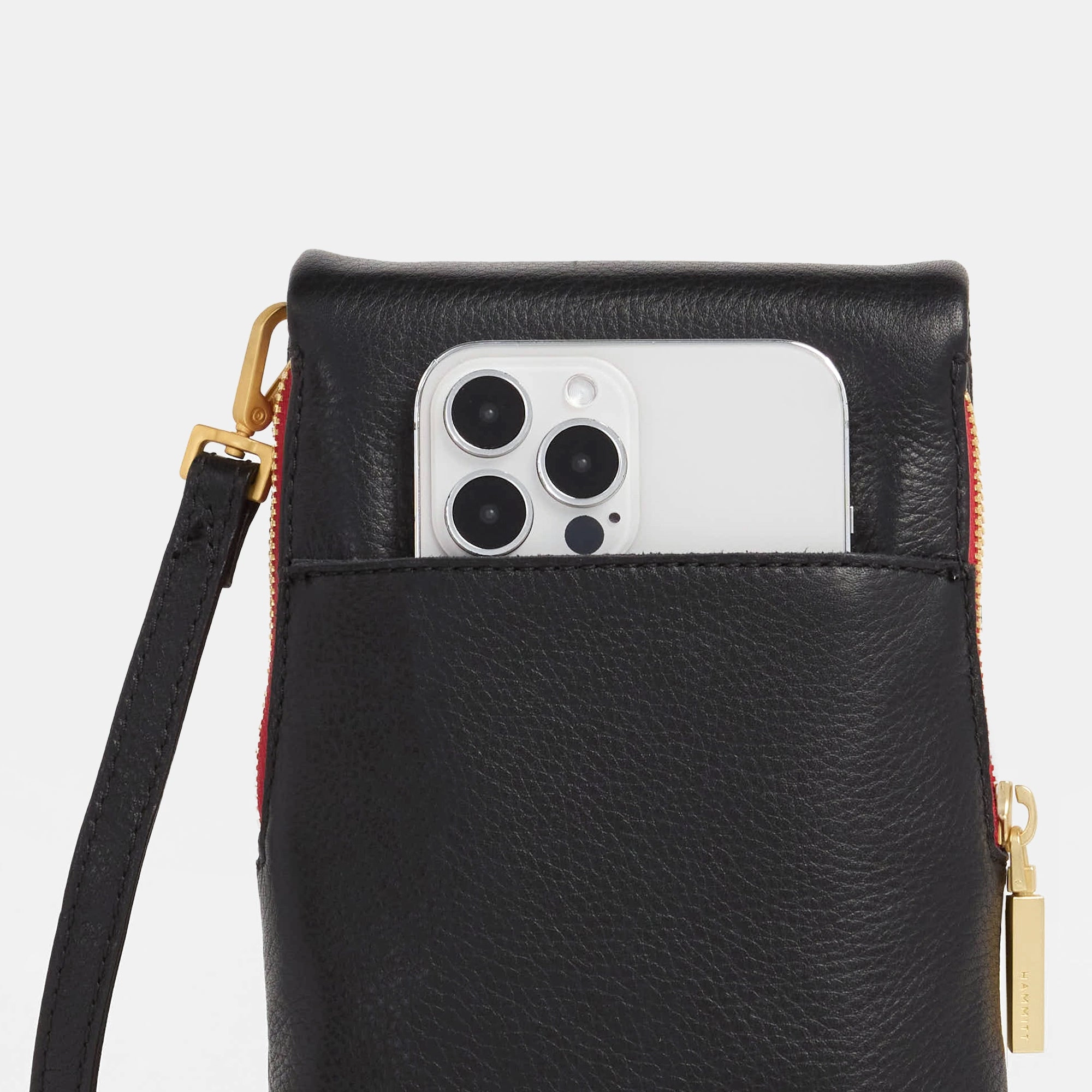 VIP Mobile | Black/Brushed Gold Red Zip