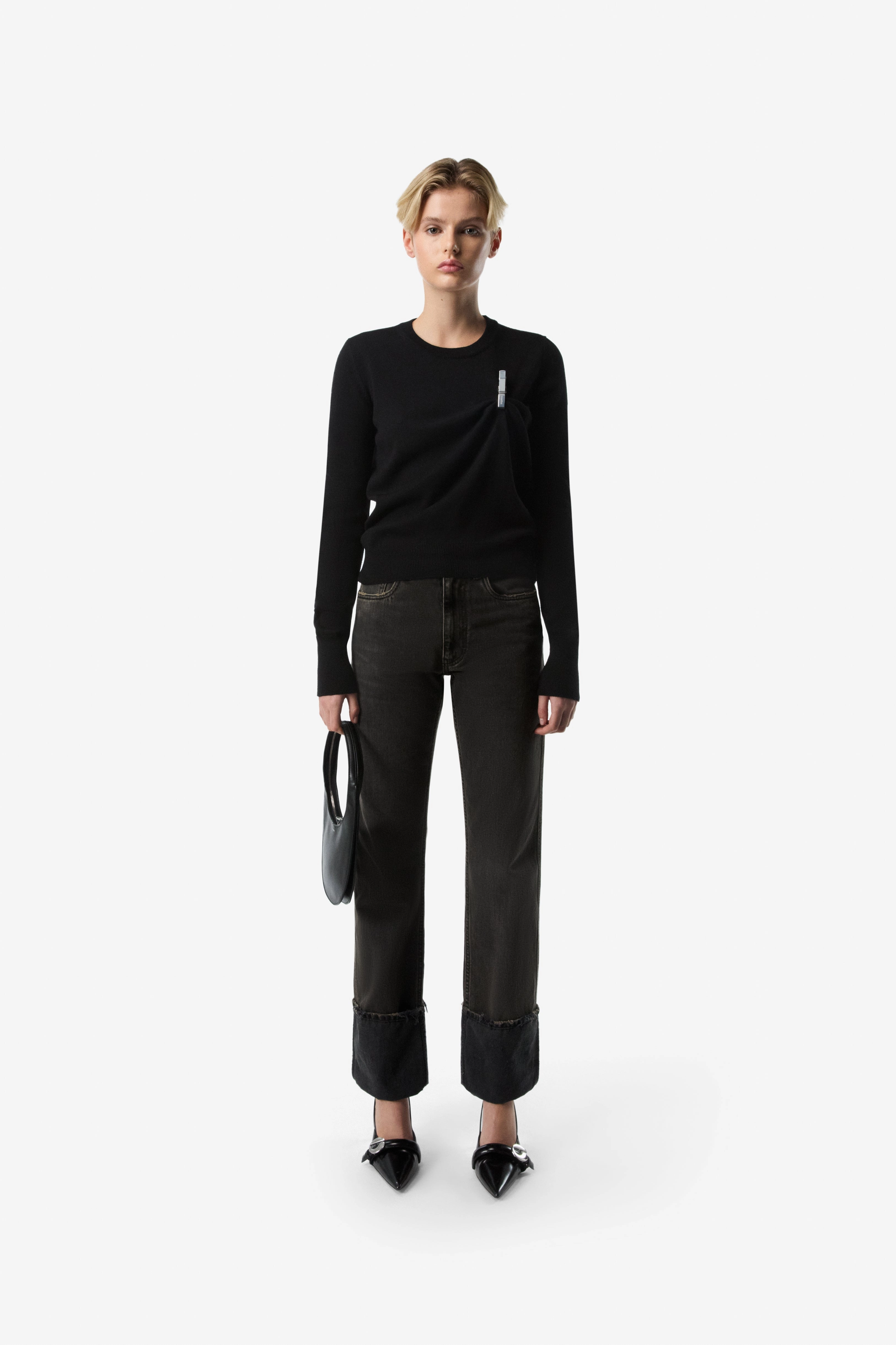 Washing Clip Knit Jumper