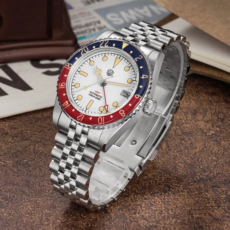 ★Weekly Deals★Watchdives WD6542 38mm GMT Men Watch
