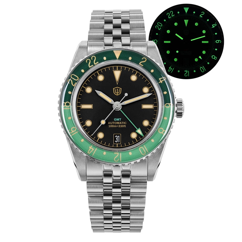 ★Weekly Deals★Watchdives WD6542 38mm GMT Men Watch