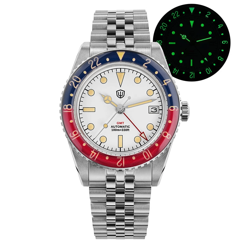 ★Weekly Deals★Watchdives WD6542 38mm GMT Men Watch