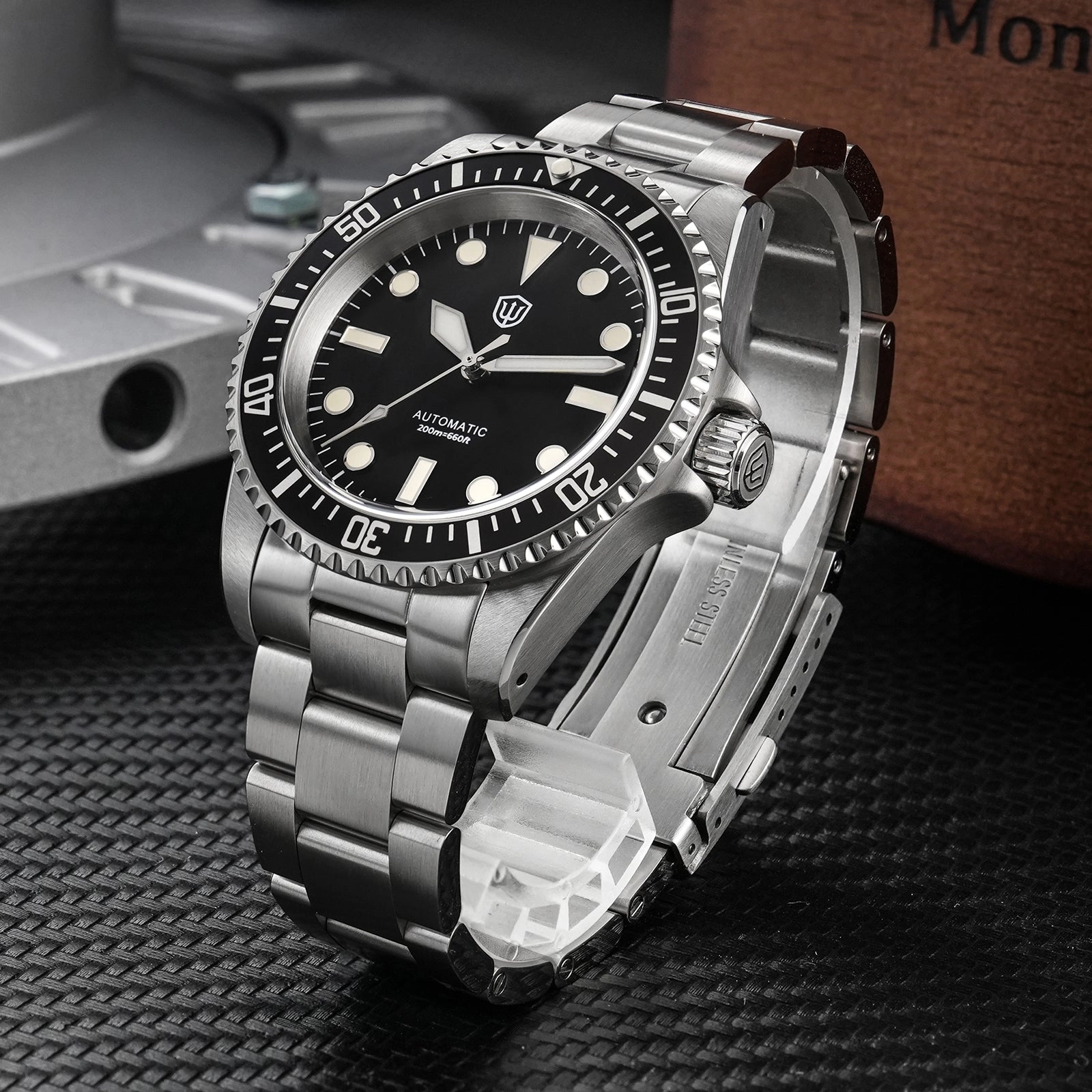★WeeklyDeals★Watchdives WD5513 38mm Vintage Sub Dive Watch