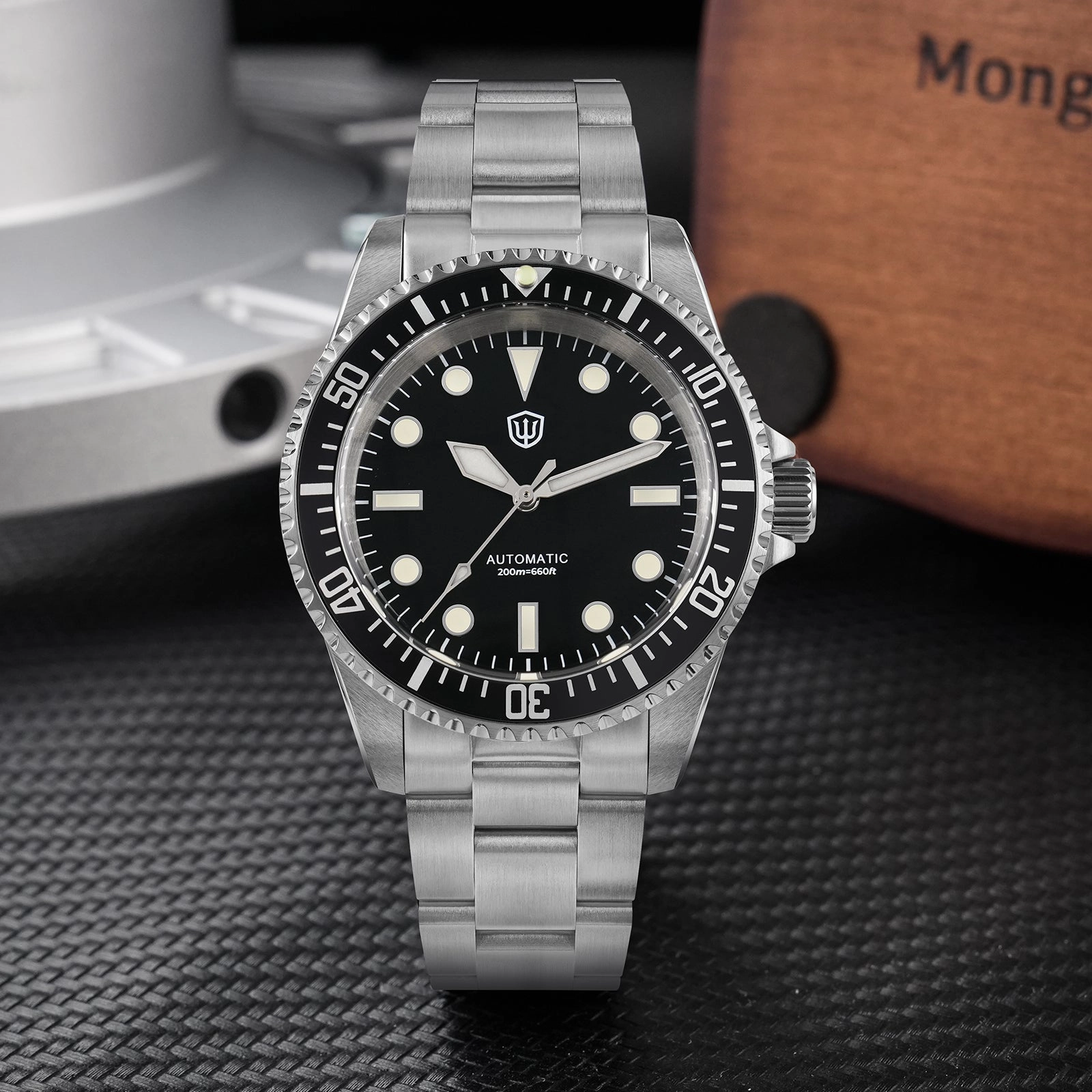 ★WeeklyDeals★Watchdives WD5513 38mm Vintage Sub Dive Watch
