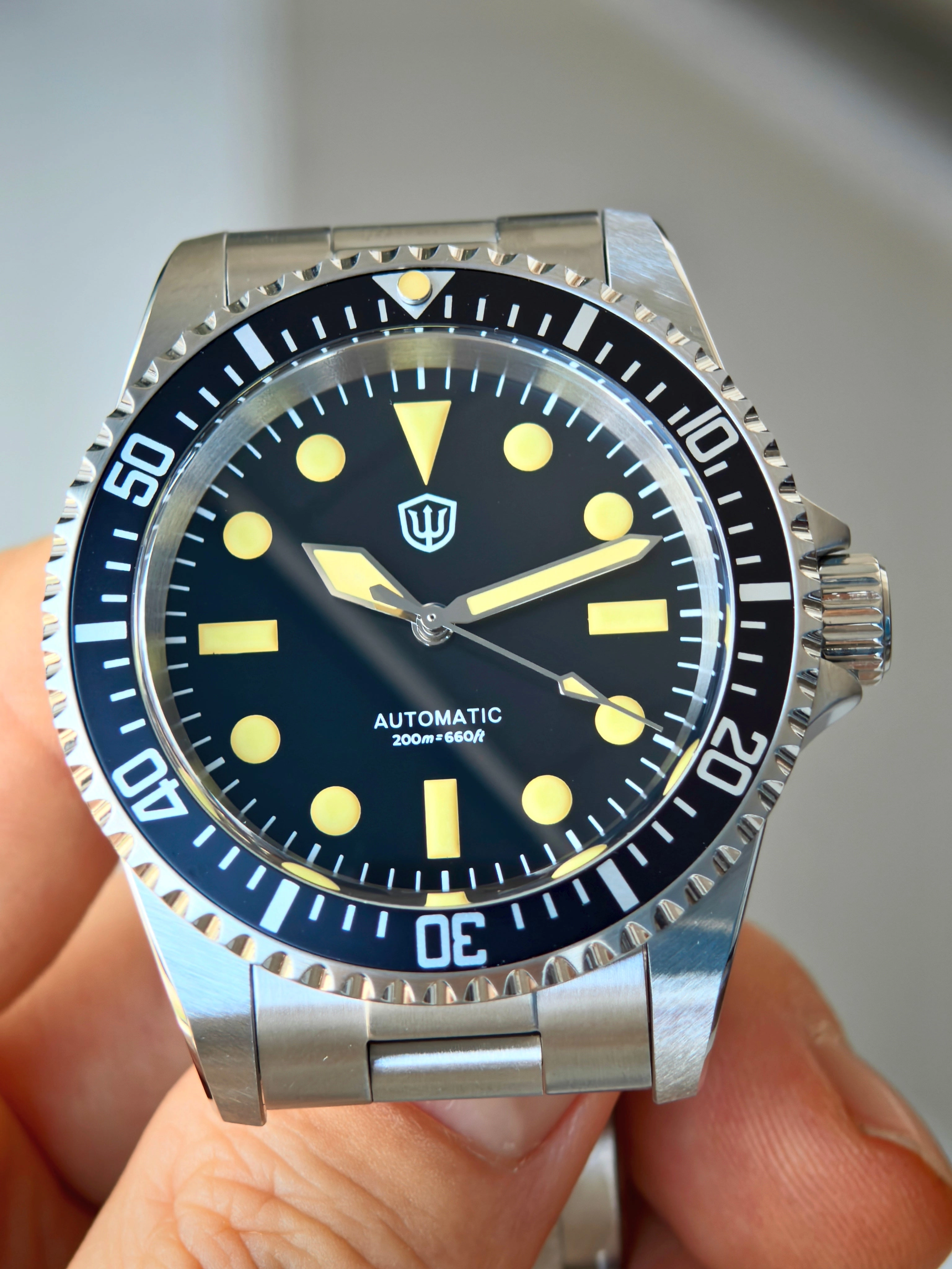 ★WeeklyDeals★Watchdives WD5513 38mm Vintage Sub Dive Watch