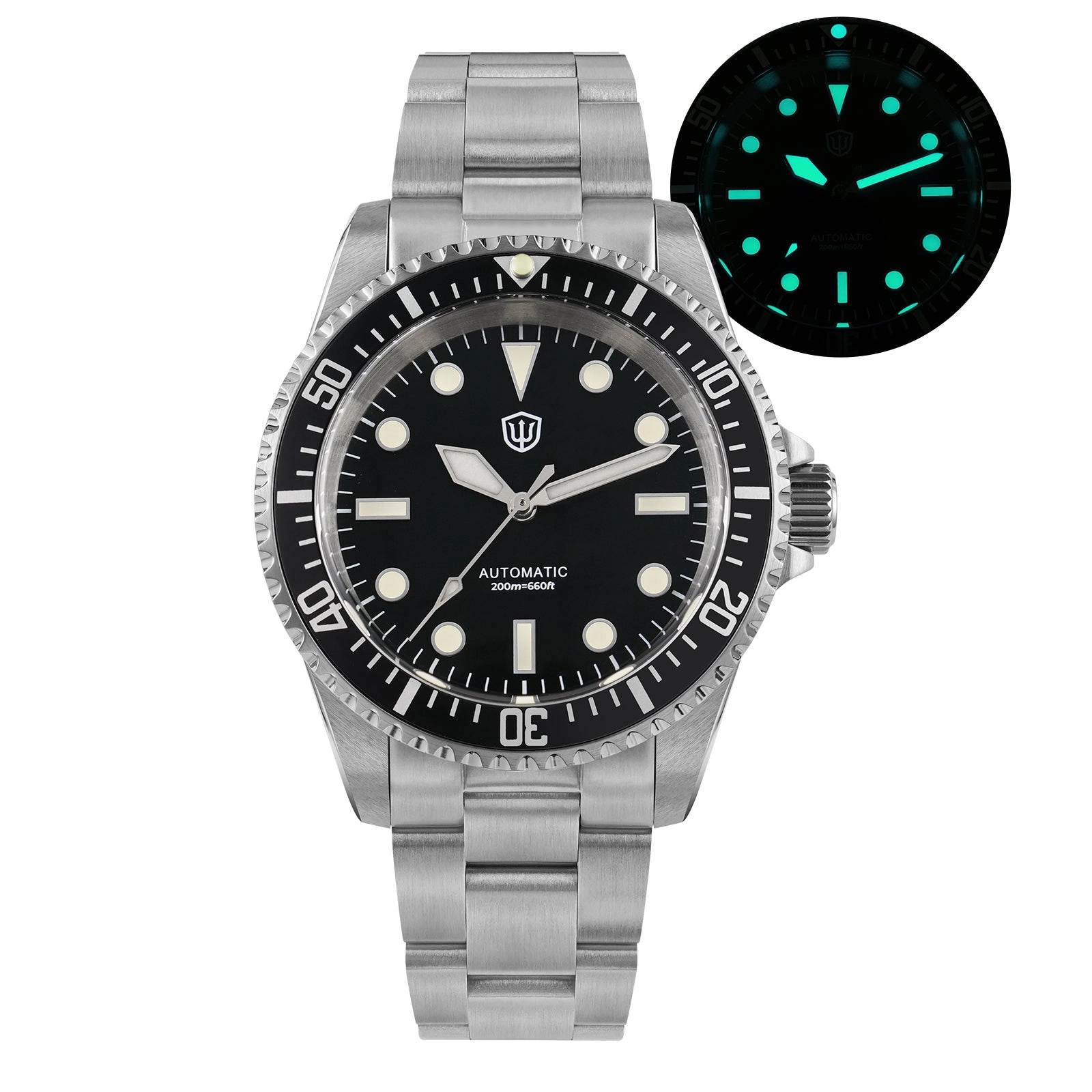 ★WeeklyDeals★Watchdives WD5513 38mm Vintage Sub Dive Watch
