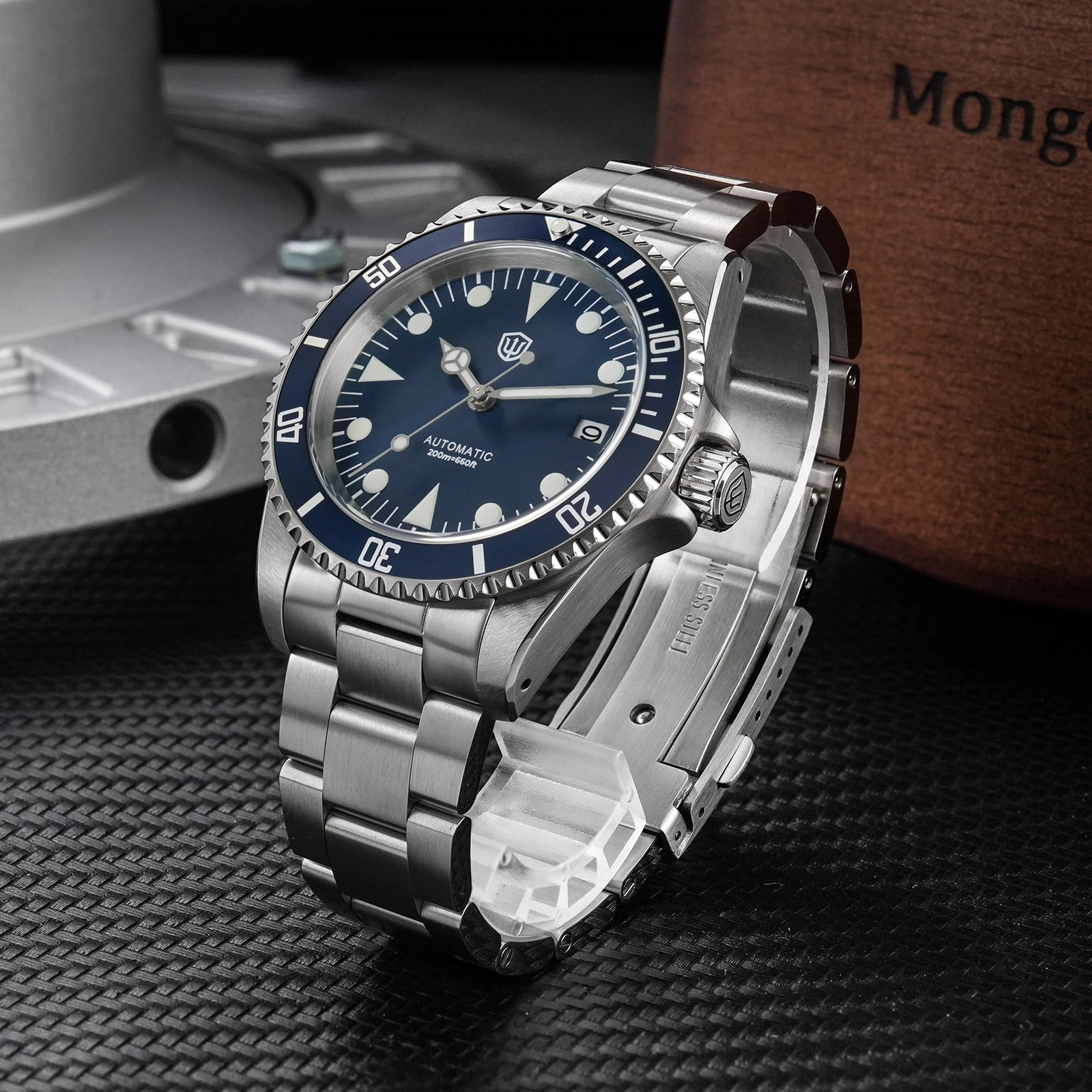 ★WeeklyDeals★Watchdives WD5513 38mm Vintage Sub Dive Watch