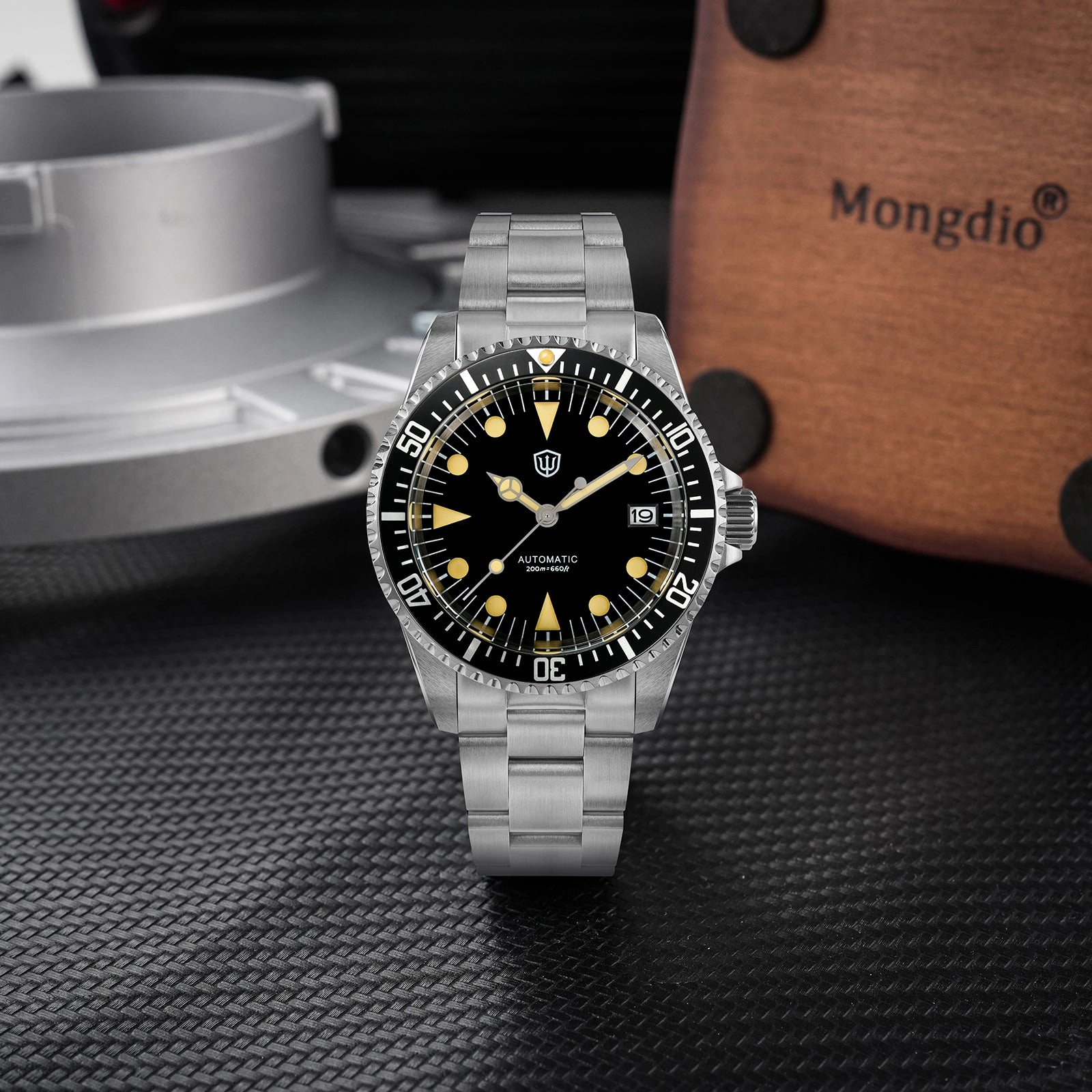 ★WeeklyDeals★Watchdives WD5513 38mm Vintage Sub Dive Watch