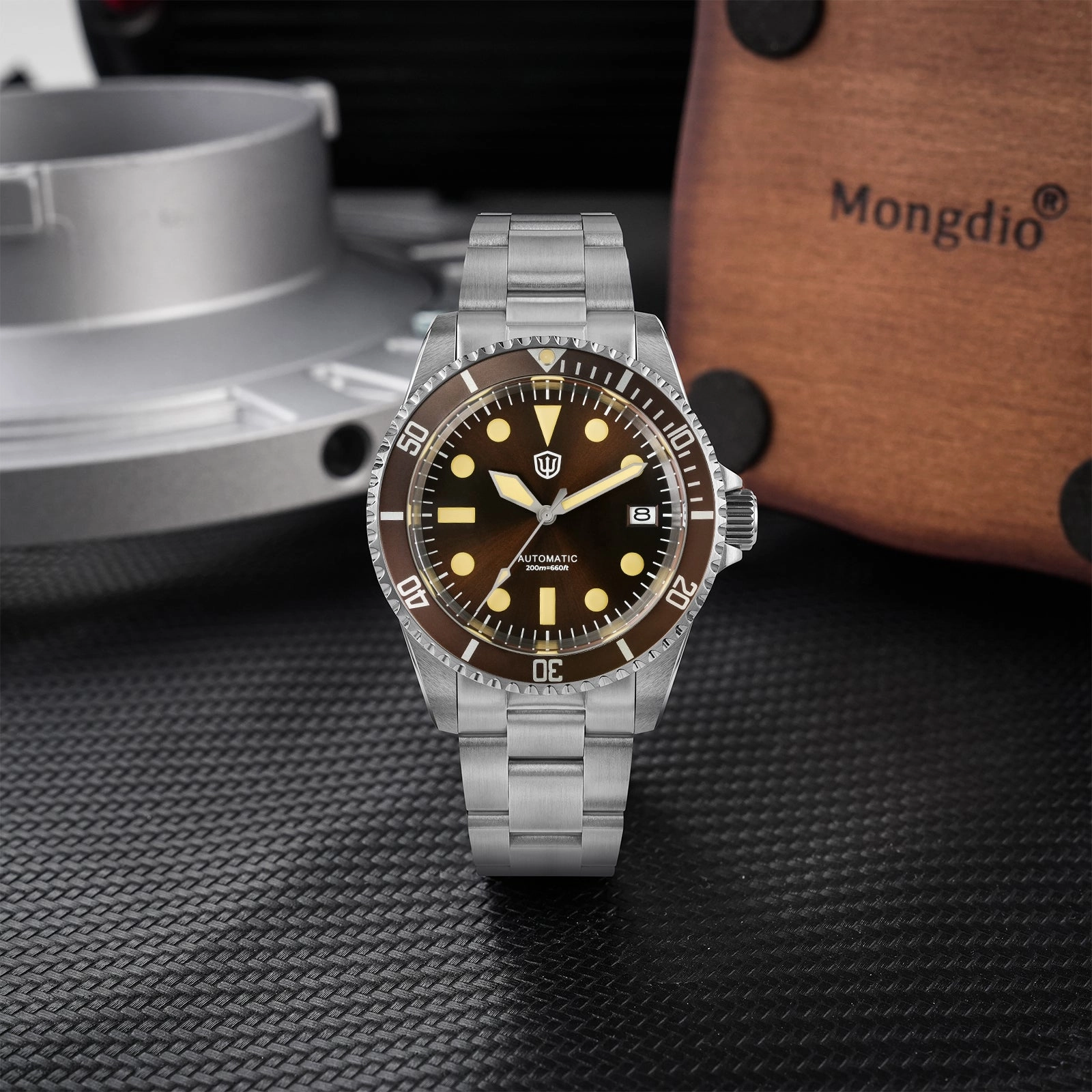 ★WeeklyDeals★Watchdives WD5513 38mm Vintage Sub Dive Watch